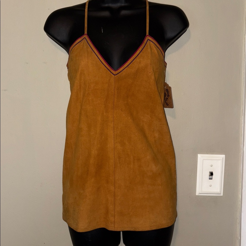 Leather tank top from sticks and stonecold new with tags